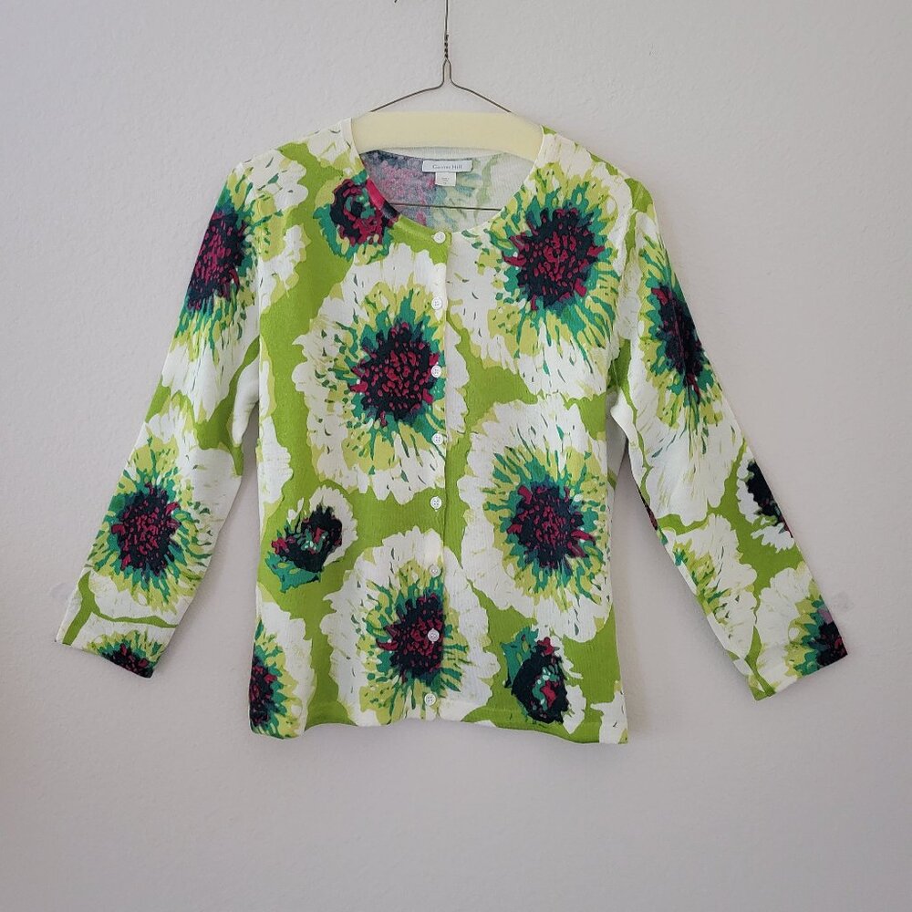 Garnet Hill Eco Merino Wool Cardigan, size M.